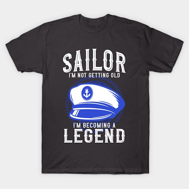 Captain Sailboat Sailing T-Shirt by Toeffishirts